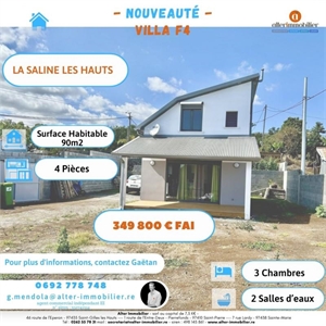 maison à la vente -   97422  LA SALINE, surface 90 m2 vente maison - UBI429781166